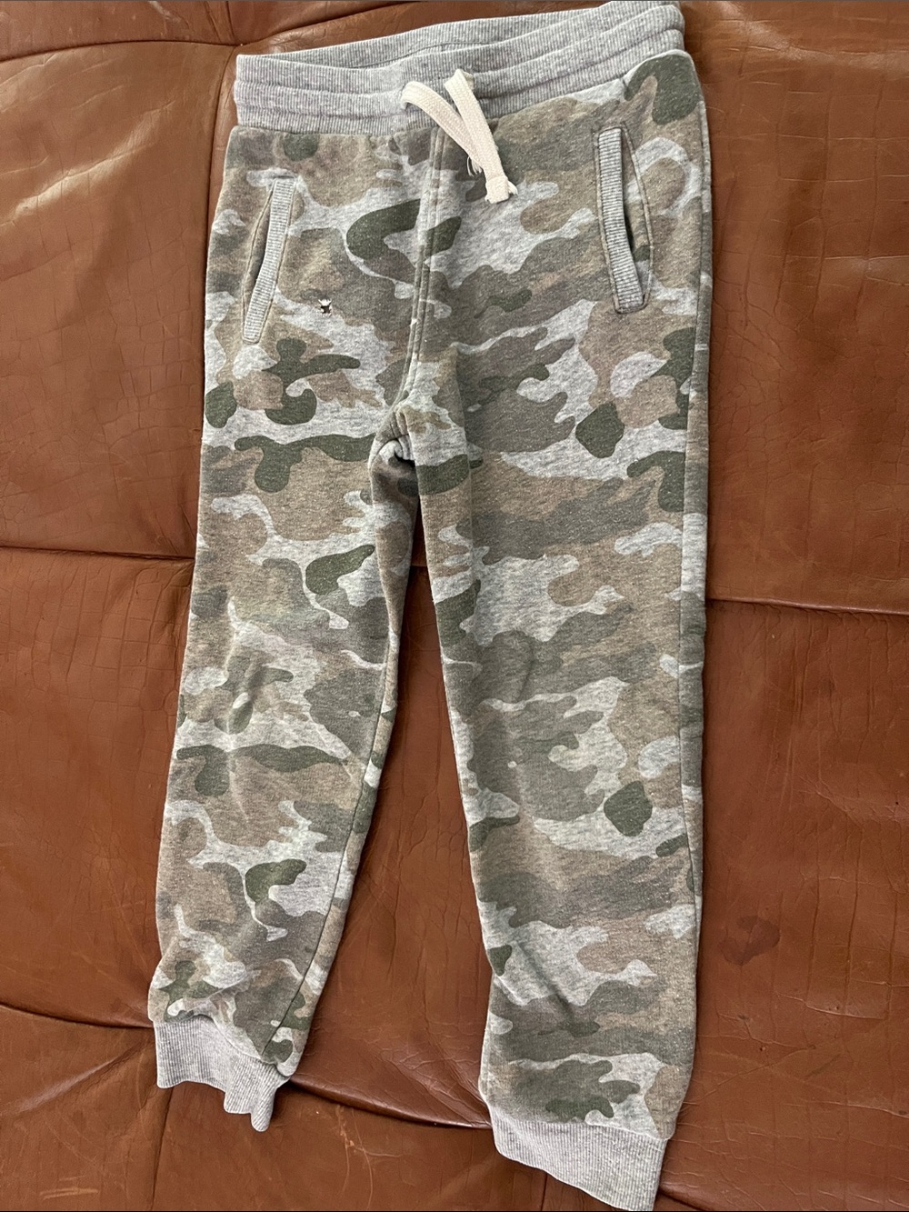 Kids Camo Jogger Pants - Green/Gray